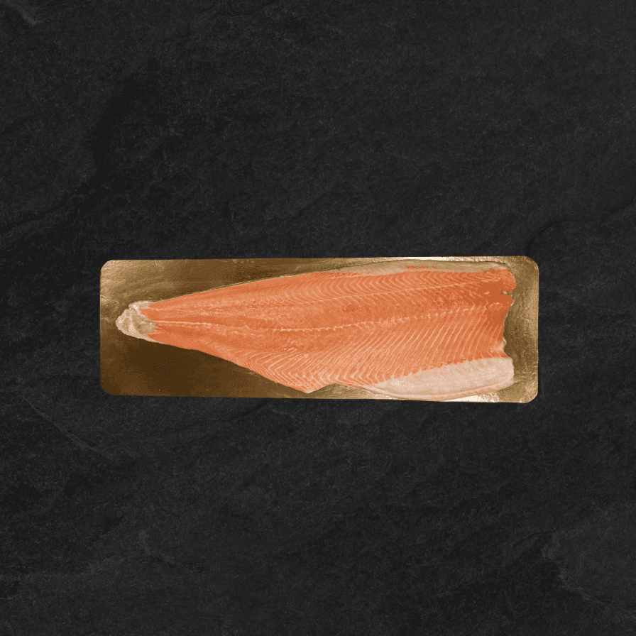 Šaldyta lašišos filė, su oda, C-trim pjovimas (ant padėkliuko, vakuume) 0,7-1 kg, ~10kg (CL)