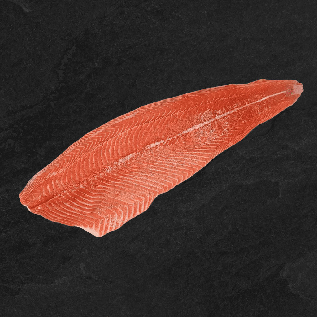 Šaldyta lašišos filė, su oda, D-trim pjovimas, 1,36-1,81 kg, ~10kg (CL)